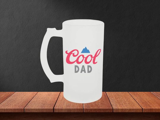 Discover Cool Dad Beer Mug  16oz Frosted Glass Fathers Day Mug  Funny Dad Gift  Chill Dad Cup  Gift for Him  Beer Lover Present