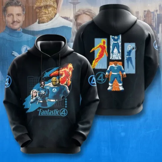 Discover Fantastic 4 3D Hoodie Unisex Size S-5XL