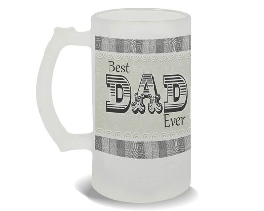 Discover Best Dad Ever Frosted Beer Mug Gift Fathers Day Mug Daddy Family Pops