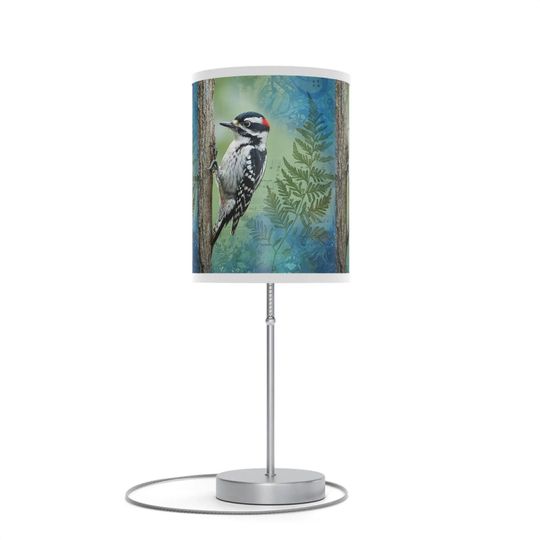 Discover Woodpecker Botanical Lamp on a Stand, US|CA plug