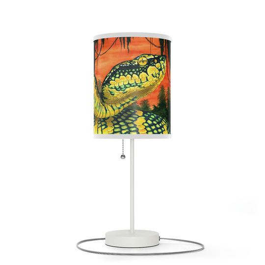 Discover Wagler's Viper Snake Lamp on a Stand, US|CA plug