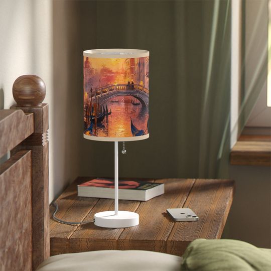 Discover Canals of Venice Lamp on a Stand, US|CA plug