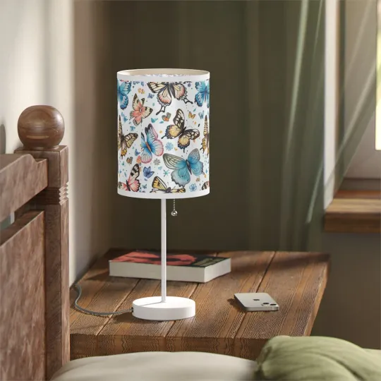Discover Lamp on a Stand, Uplifting Butterflies, US|CA plug