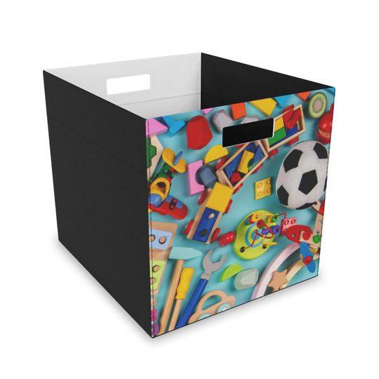 Discover Colorful Toy Storage Box | Playroom Organizer, Kids Room Decor, Gift for Parents
