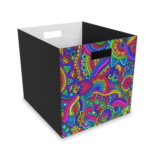 Discover Colorful Felt Storage Box, Boho Decor, Organizer Basket, Home Storage Solution