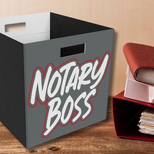 Discover Notary Boss Felt Storage Box, Public Notary Office Decor, Mobile Notary Car Storage