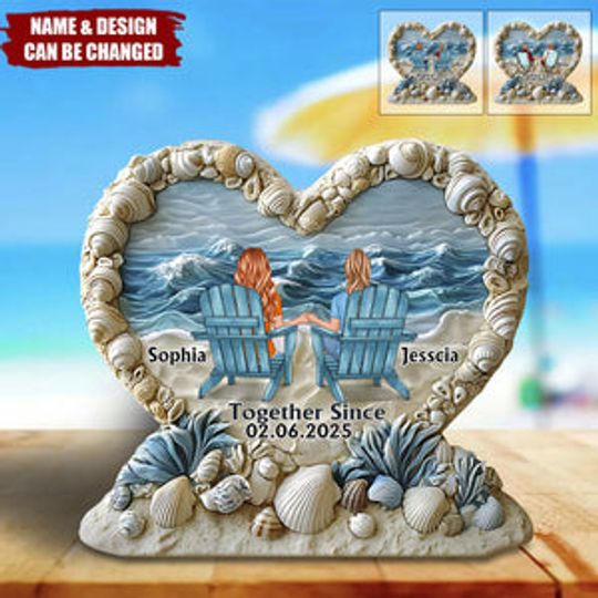 Discover Together Since - Personalized Couple Custom Shaped Acrylic Plaque