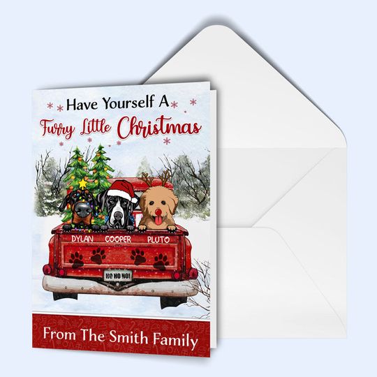 Discover Have Yourself A Furry Little Christmas - Christmas Gift For Dog Lovers Folded Card