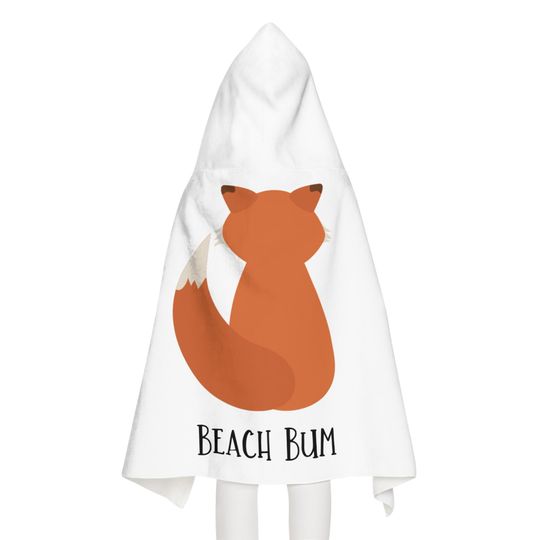 Discover Beach B Fox Youth Hooded Towel - Fun and Cute Bath Towel, Kids Summer Gift