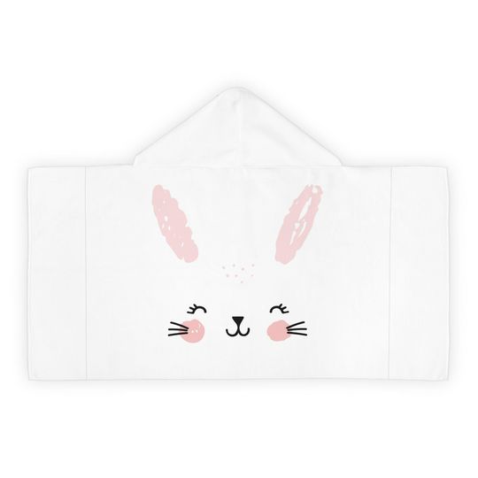 Discover Hooded Towel- Cute Bunny- Youth, Animal Bath Towel, Kids Beach Towel