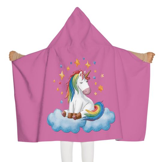 Discover Unicorn Youth Hooded Towel, Magical Bath Robe, Kids Swim Cover-Up, Pool