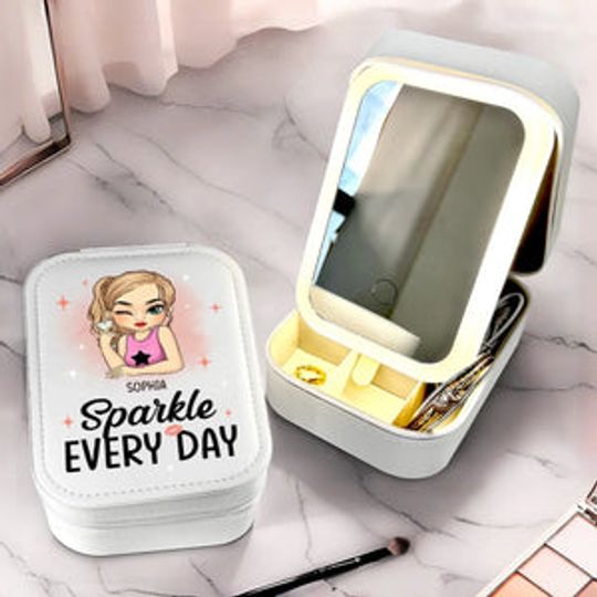 Discover Shine Like You Mean It - LED Makeup Box, Gift For Mom, Daughter