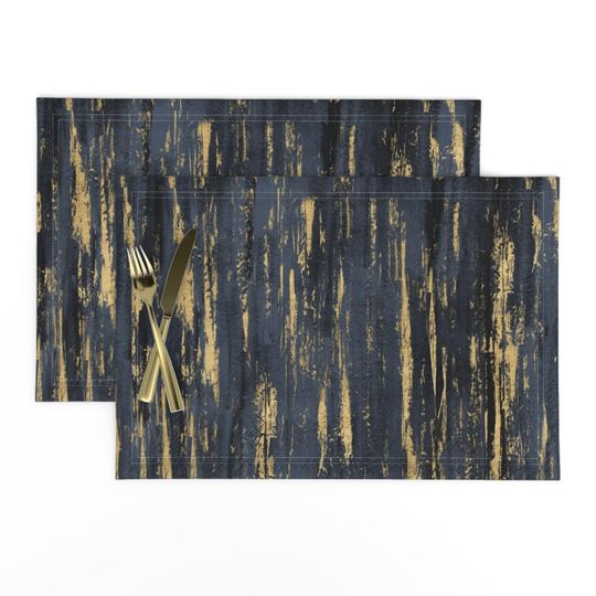 Discover Indigo Paint Stroke Placemats