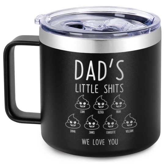 Discover Personalized Laser Engraved Insulated Coffee Mug Tumbler with Lid 14 oz