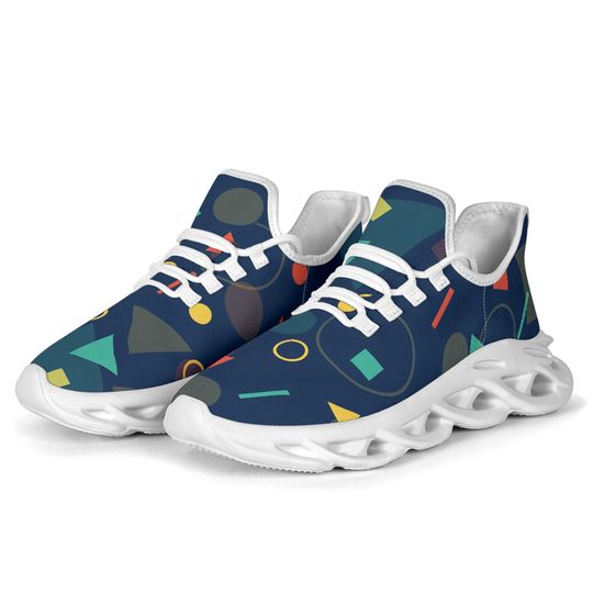 Discover Circles Triangles Squares M-Sole Sneakers, Unisex Adult Shoes birthday Gifts for Her Casual Shoes