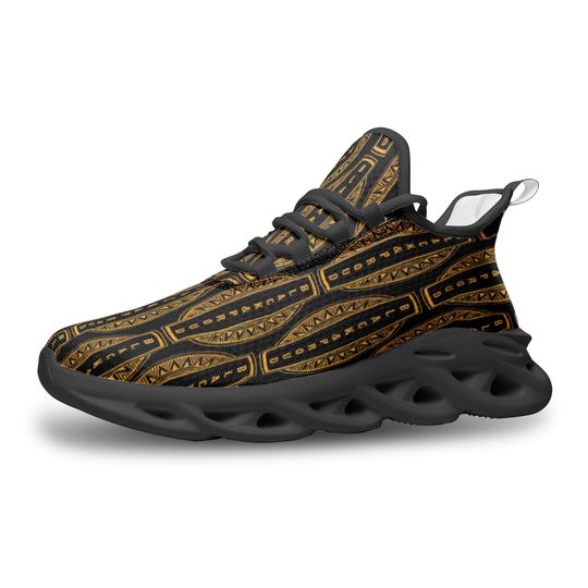 Discover Black and Proud Unisex Bounce Mesh Knit Sneakers - Afro - Caribbean -