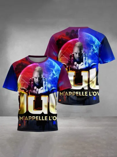 Discover Youngsters' Jul Cartoon 3D Print T-Shirt - Vibrant Red & Blue Design with "JUL"
