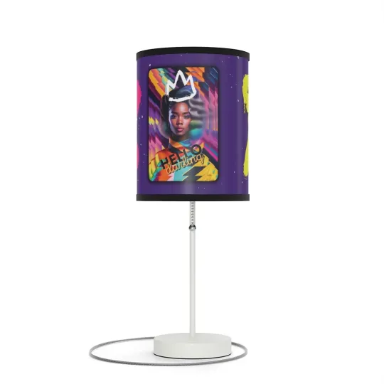 Discover "Vibrant Colorful Graphic Street Art Style Lamp on a Stand - US|CA Plug"