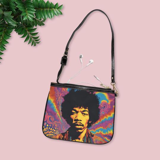 Discover Trippy Hendrix Small Shoulder Bag, Music Purse - Retro Boho Crossbody Handbag