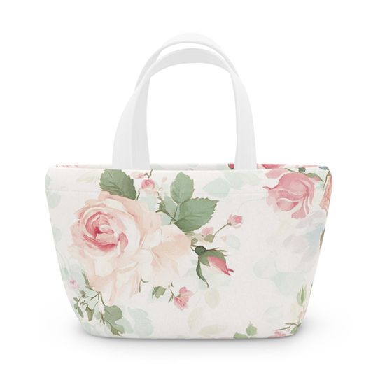 Discover Floral Insulated Lunch Bag, Stylish Lunch Tote, Cute Meal Prep Bag for Work