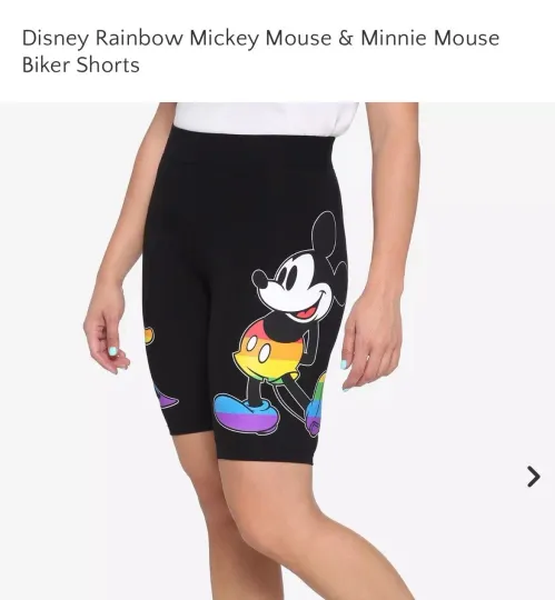 Discover Her Universe Disneyyy Rainbow Mickeyy mouse Bike Shorts M 🏳️‍🌈 LGBTQ PRIDE Cotton