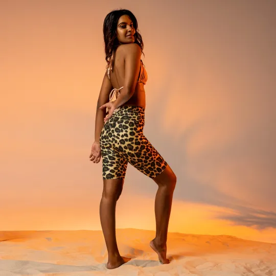 Discover Biker Shorts - Casual Animal Print Biker Shorts