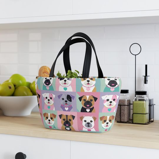 Discover Dog Lover's Lunch Bag - Pet-Themed Tote for School, Work, Picnics, Gifts, Fun Designs