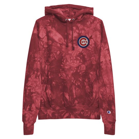 Discover Turntable, Technics SL-1200, Chicago Cubs, DJ, Beat Maker, Hip Hop, Embroidered, Tie Dye, Unisex, Champion, Hoodie