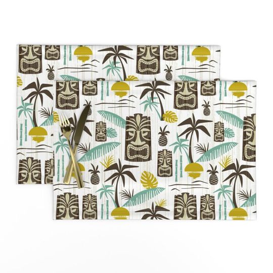 Discover Tiki Tropical Placemats