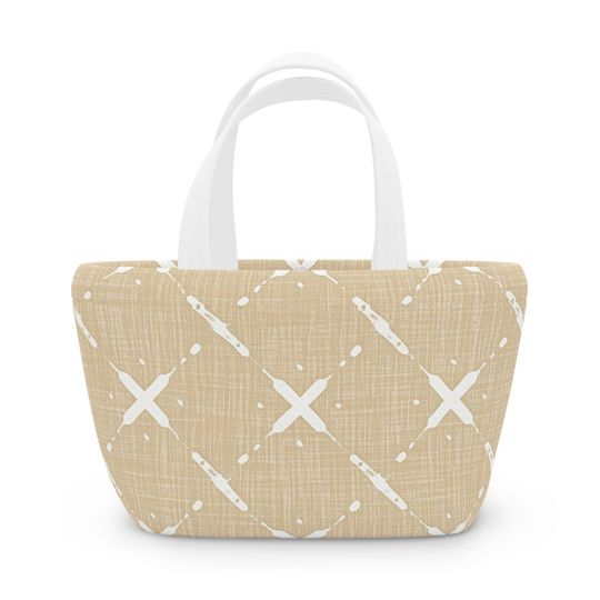 Discover GINGA pattern lunch tote bag [Beige] Japanese design modern Japanese