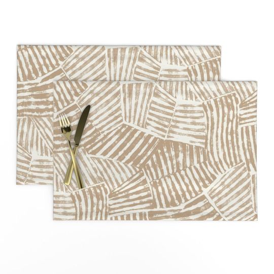 Discover Tan Brushstroke Placemats