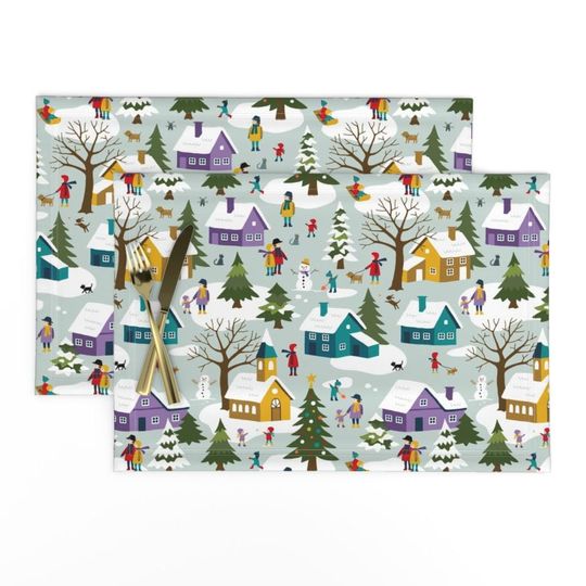 Discover White Christmas Placemats