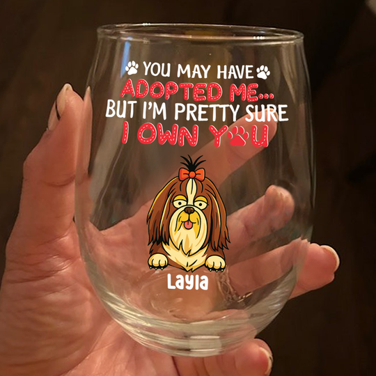 Discover I’m Pretty Sure I Own You Glass Personalized Gift For Dog