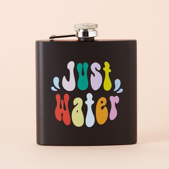 Discover Just Water Hip Flask - Funny Drinks Hip Flask, Alcohol Flask / Funny gift for her, Gin Flask, Adult gift