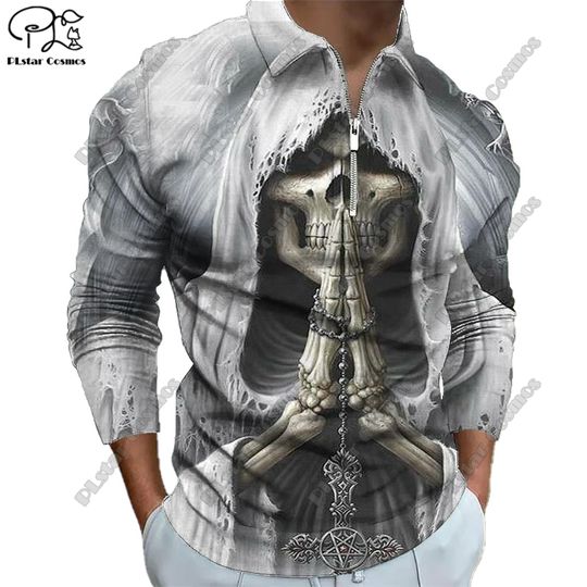 Discover Halloween 3D Print Long Sleeve Zippers