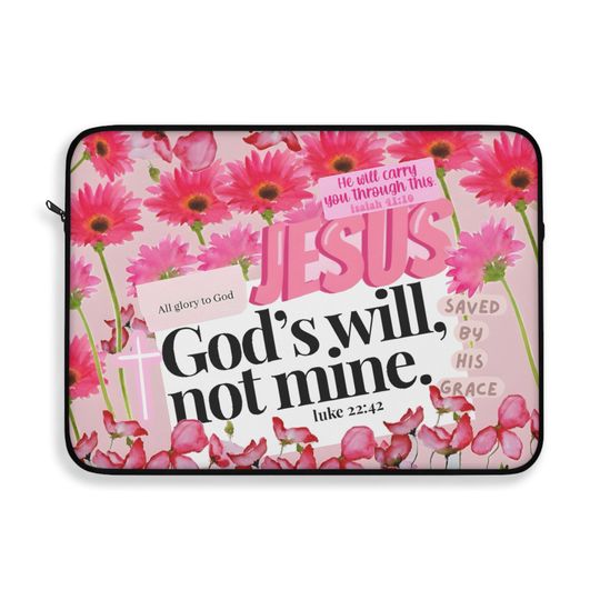 Discover Jesus Collage Laptop Bag, Christian Laptop sleeve, MacBook Sleeve, Laptop Case, Laptop Sleeve, Laptop Case, Gift for Christian, Scripture