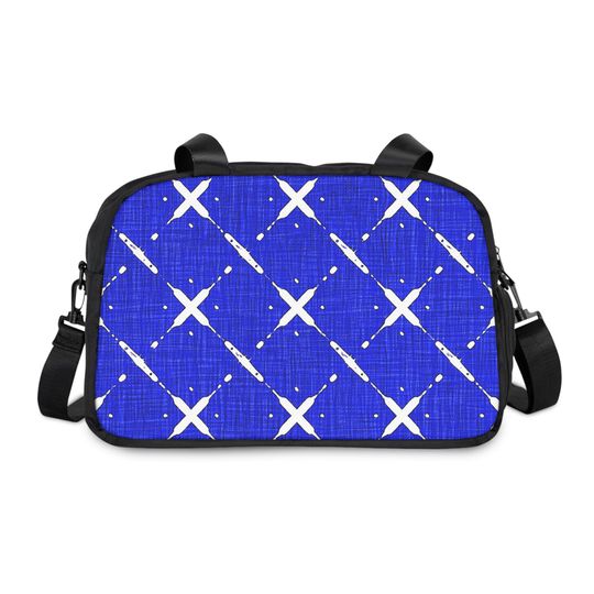 Discover Fitness Shoulder Bag with GINGA Pattern in [Royalblue] ,  Japanese design