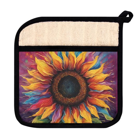 Discover Sunflower Pot Holder with Pocket