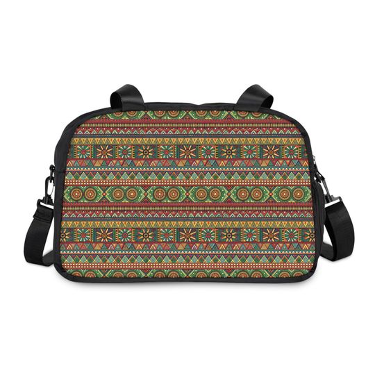 Discover Tribal Pattern Fitness Handbag | Gym Tote Bag, Sports Bag, Workout Accessories
