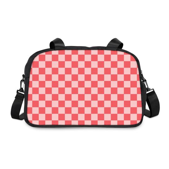 Discover Stylish Fitness Handbag, Workout Bag, Gym Tote, Travel Bag, Checker Pattern Bag, Athletic Accessories