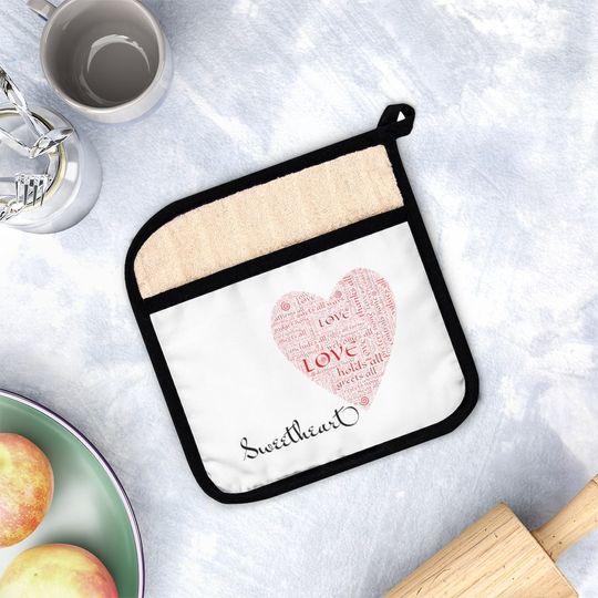 Discover Pot Holder with Pocket, Oven Mitt, Sweetheart, Heart, Love, Valentines