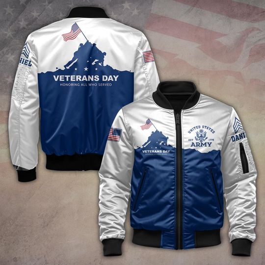 Discover Customized US Veterans Day Honoring All Who Served Bomber Jacket
