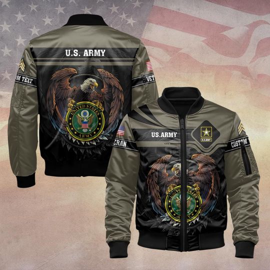 Discover Customized US Veteran Bomber Jacket