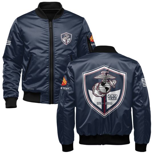 Discover U.S Marines 249th Birthday Bomber Jacket