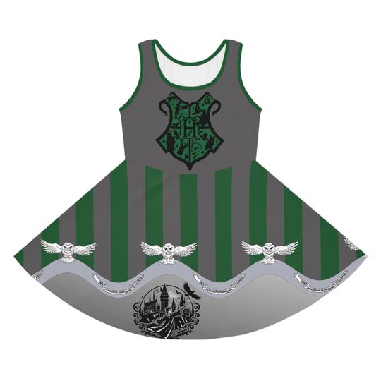 Discover Harry Potter Inspired, Skater Dress,  Wizarding World, Girls Dress