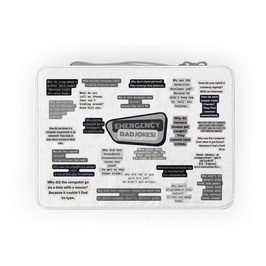 Discover Emergency Dad Jokes Paper Lunch Bag | Funny Dad Joke Lunch Bag | Gift for Dads
