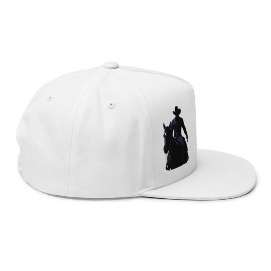 Discover Embroidered Flat Bill Cap for Outdoor Adventures, Cowboy Hat, Stylish Sports Cap, Gift for Him, Trendy Headwear