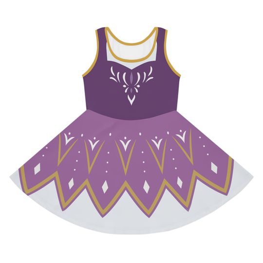 Discover Frozenn Sleeveless Sundress, Annaa Elsaa Princess Castle Dress, Girls Summer Outfit