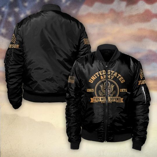 Discover U.S Veteran Proudly Served - Bomber Jacket