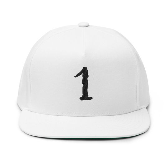 Discover Embroidered Flat Bill # 1 Cap, Hip Hop Hat, Baseball Cap, Snapback, Streetwear, Adjustable Cap